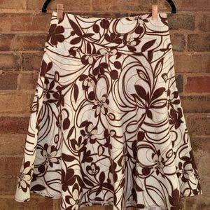 The Limited Floral Linen Skirt
